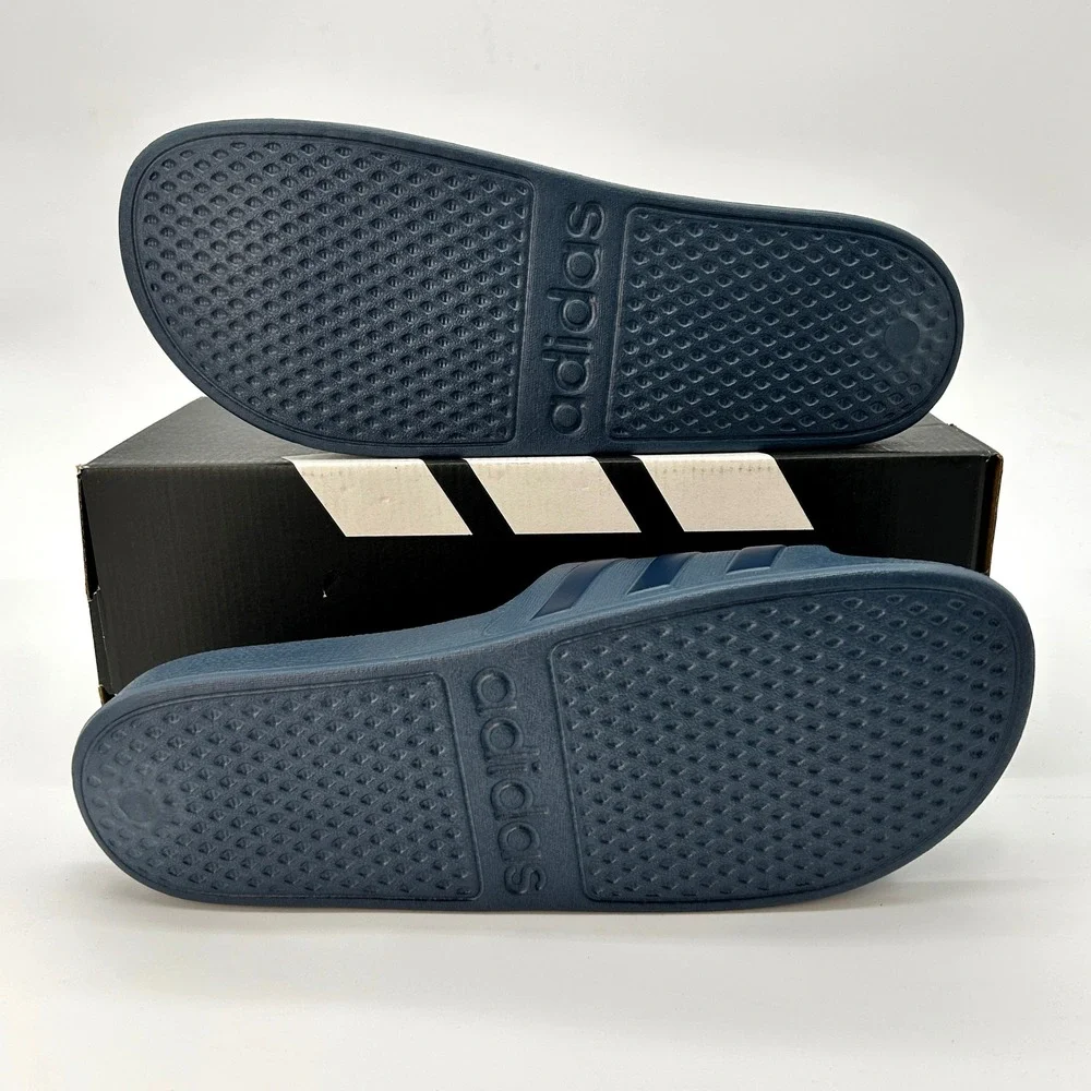 NEW adidas Adilette Aqua Slides Mens Size 12 Womens Size 13 Navy Blue IF0895
